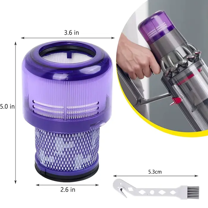 2Pack Pound pour Dyson V11 V15 SV14 SV22 Filtre de rechange lavable Pièces