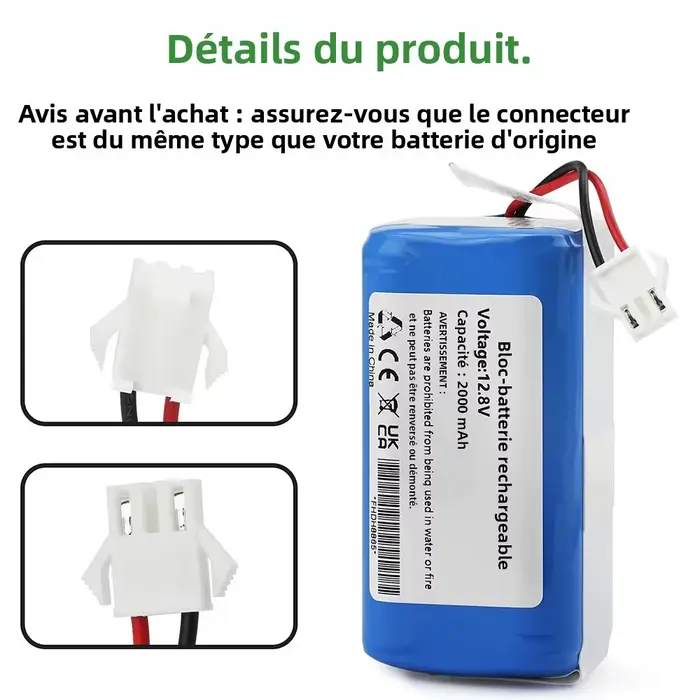 Nouvelle batterie de remplacement pour aspirateur robot Lefant M210 M210B M210P M213 M213S M201 M301