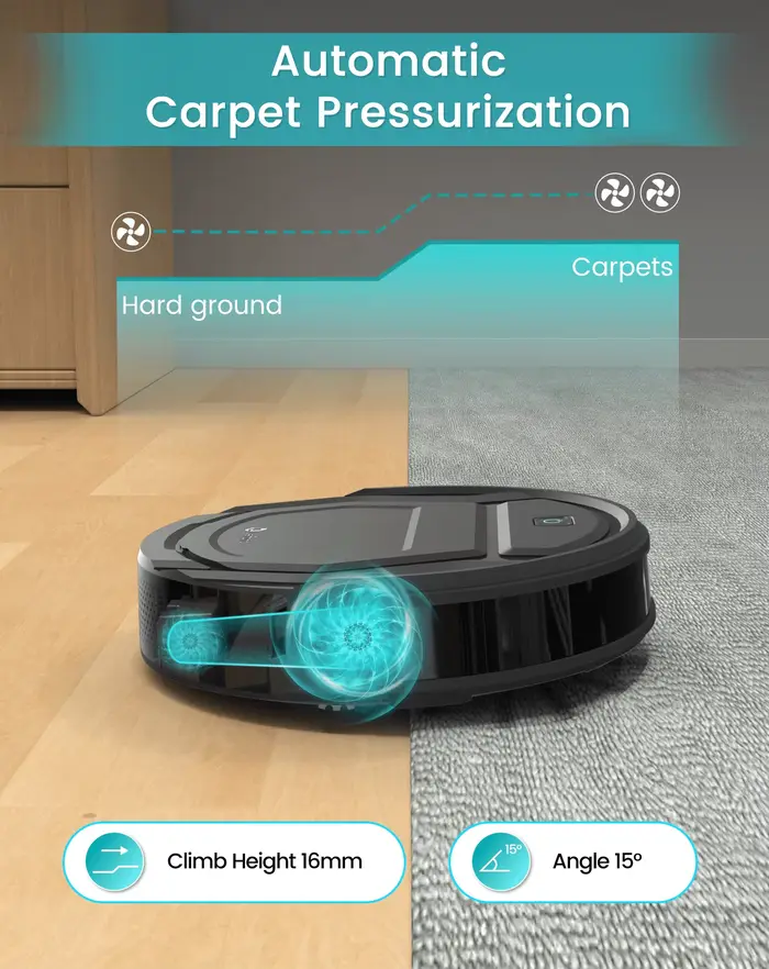 Lefant M210 Pro Robot aspirateur avec aspiration 2200 Pa
