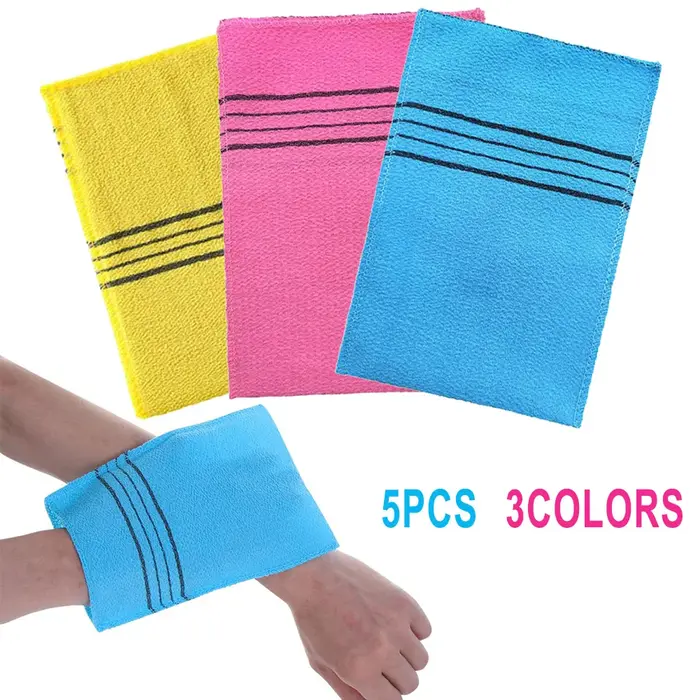 5 pièces/ensemble coussin de bain exfoliant serviettes ensemble coréen italie asiatique exfoliant ba