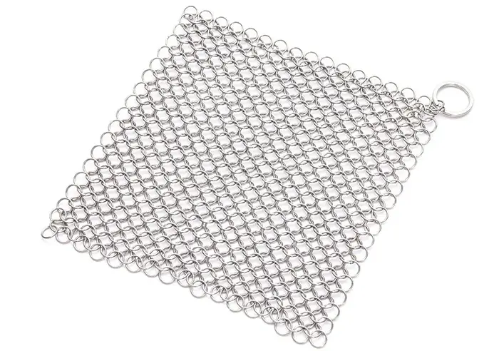 Éponge de nettoyage en maille d'acier inoxydable pour cuisine