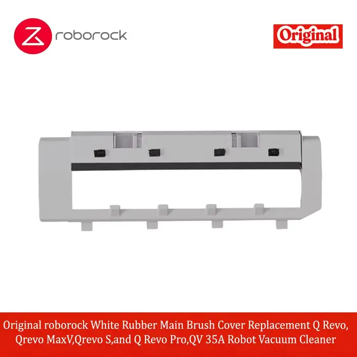 Couverture de brosse principale en caoutchouc blanc de remplacement pour aspirateur robot Roborock Q Revo
