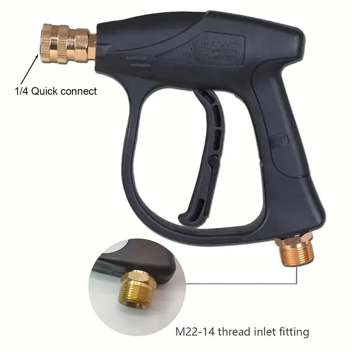 Pistolet de lavage haute pression 2175PSI-connexion rapide M22-14 et 1/4 "avec buses 5 couleurs
