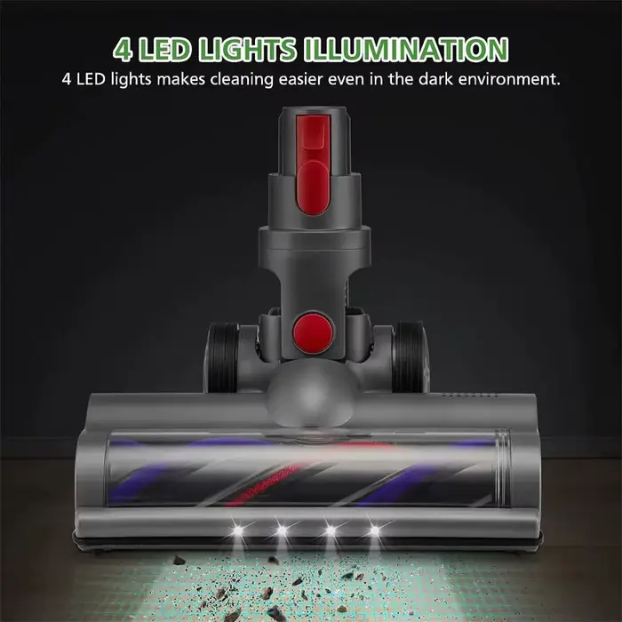 Tête de brosse à rouleaux pour aspirateur sans fil Dyson V7 V8 V10 V11 V15, accessoires, tête motorisée à dégagement rapide avec phare LED