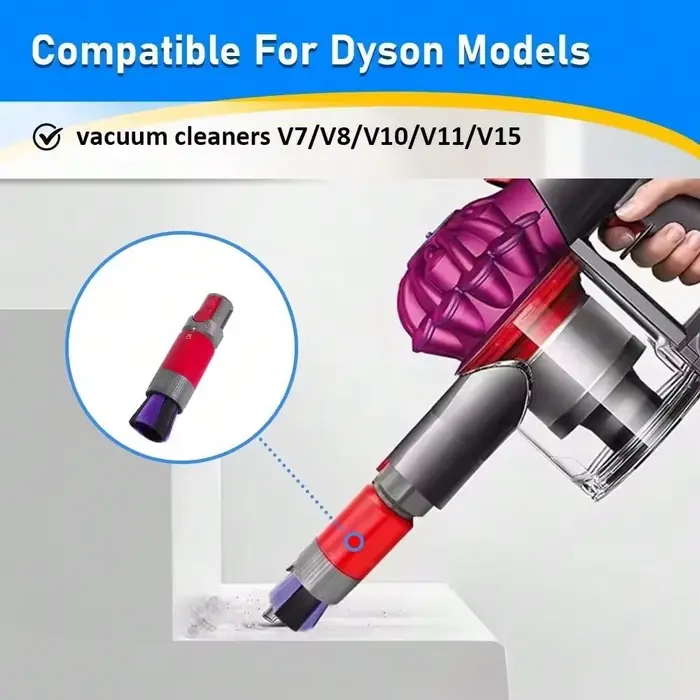Tête de brosse anti-rayures pour l'élimination de la poussière et tuyau d'extension flexible pour aspirateurs sans fil Dyson V7 V8 V10 V11 V15
