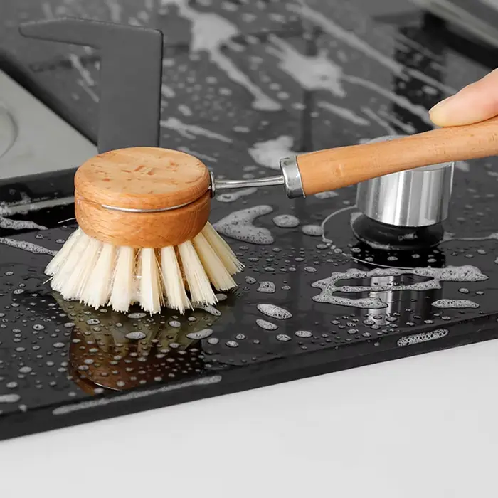 Brosse de nettoyage de cuisine en bambou