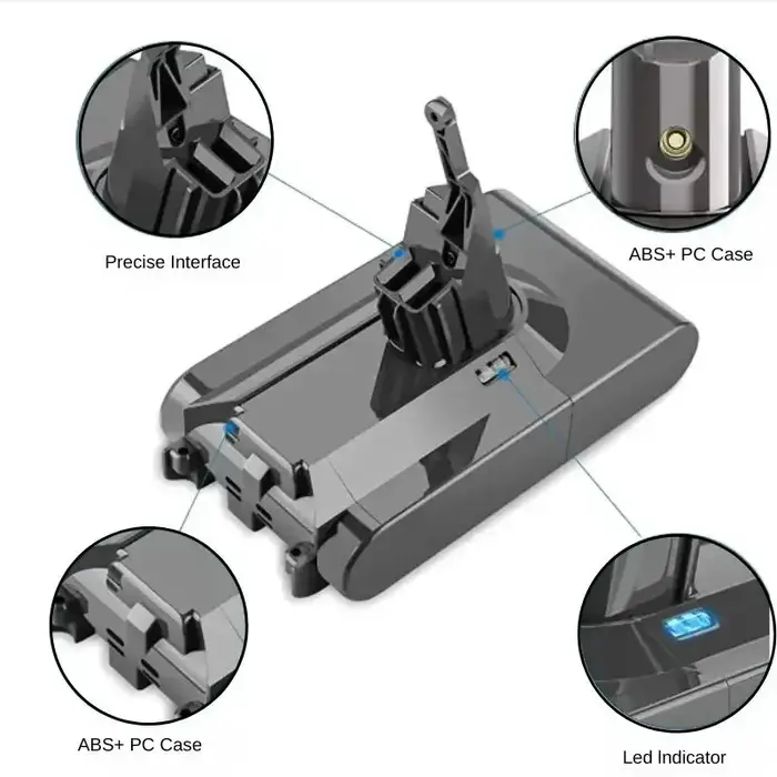Aoae 21.6V pour Dyson V8 batterie absolu V8 Animal Li-ion SV10 aspirateur série batteries rechargeables