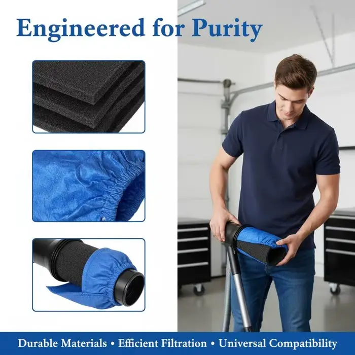 Kit de filtres en mousse pour aspirateur VC 1250 Einhell, ensemble de 3 pièces pour nettoyage humide et sec, durables, lavables et efficaces pour la maison et l'atelier