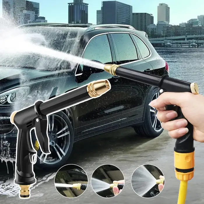Pistolet de lavage haute pression réglable avec buse en laiton