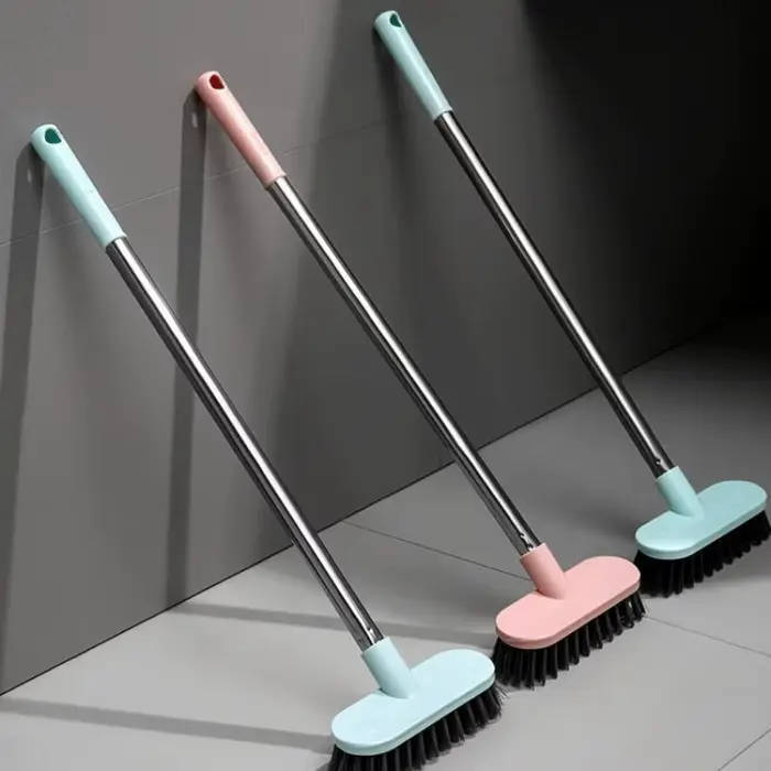 Brosse à récurer le sol avec manche long
