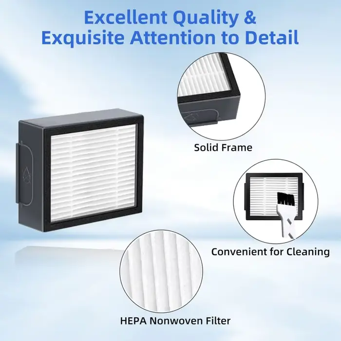 Filtre HEPA pour aspirateur iRobot Roomba série E I et J Combo E5 E6 E7 i3 i3 + i4 i4 + i5 i5 + i6 i6 + i7 i7 + i8 i8 + J5 J6 J8