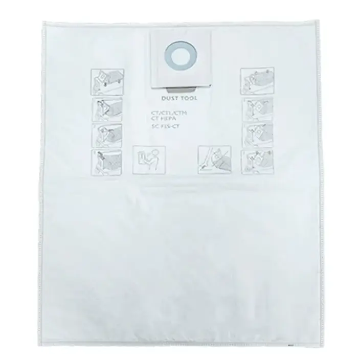 Lot de 5 sacs à poussière d'origine Festool compatibles avec CT36E