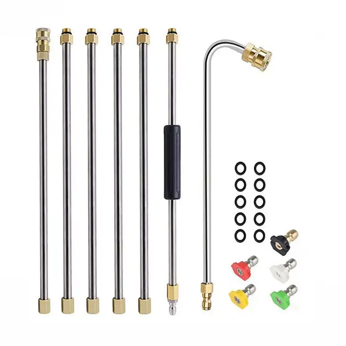 Tige d'extension de laveuse haute pression, buses de connexion de 1/4 pouces pour outils de nettoyag