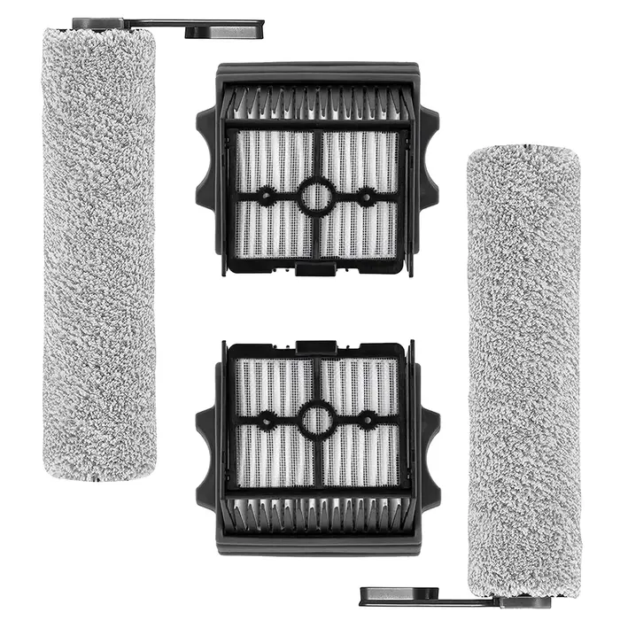 Ensemble de 4 pièces (2 rouleaux brosse + 2 filtres) pour Tineco Floor One S5/S5 Combo/S5 Pro Combo/