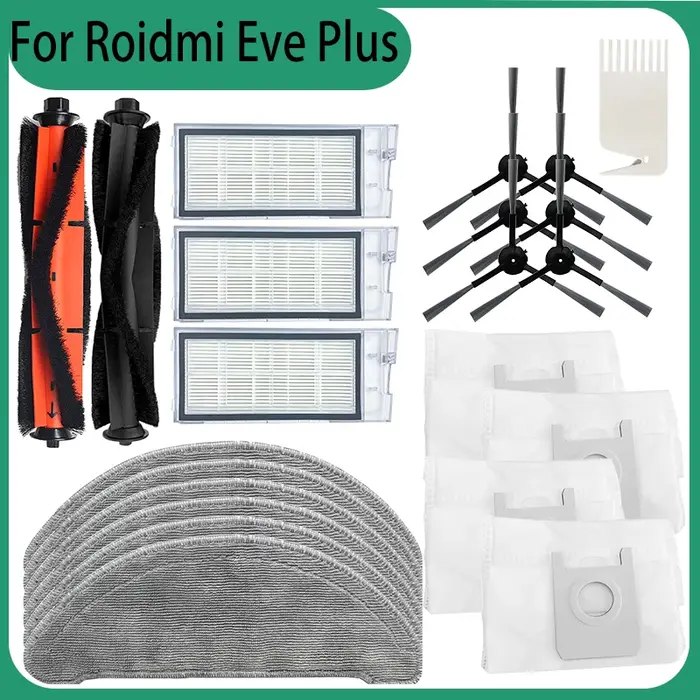 Sacs à poussière filtre Hepa pour aspirateur Robot Xiaomi Roidmi Eve Plus, accessoires en tissu de v