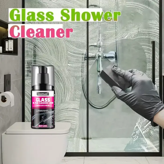 LOORSAN 100ml nettoyant pour verre et douche professionnel dissolvant de calcaire et d'échelle pour salle de bain cuisine voiture cristal clair