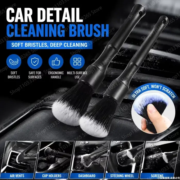 Brosse de nettoyage de voiture ergonomique