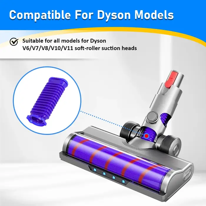Accessoires de tuyau de conduit inférieur pour aspirateur Dyson V7 V8 V10 V11 Rouleau souple flexible en caoutchouc