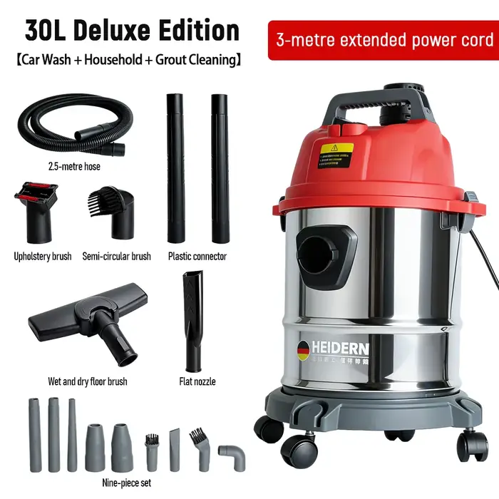 Aspirateur industriel humide/sec 30L/45L haute puissance pour lavage de voitures, usage domestique,