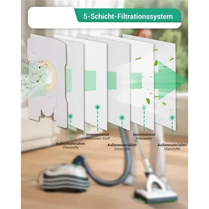 B59B, lot de 10 sacs pour aspirateur, compatibles avec les modèles Vorwerk Kobold VT265, VT270, VT30