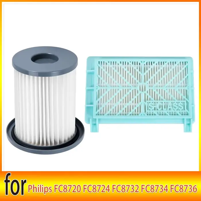 Cartouche filtrante HEPA de remplacement + filtre à Air pour Philips FC8720 FC8724 FC8732 FC8734 FC8736 FC8738 FC8740 FC8748