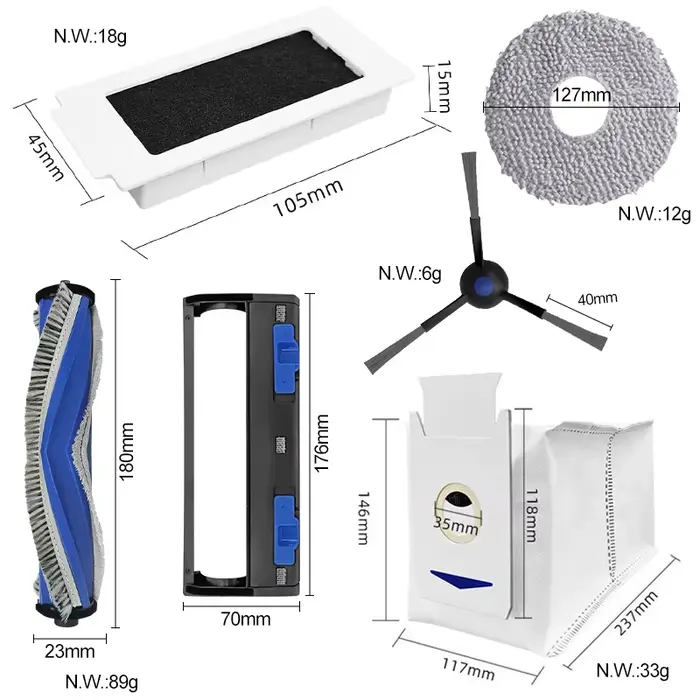 Accessoires pour aspirateur Robot ECOVACS DEEBOT T30S / T30 PRO / T30 Omni
