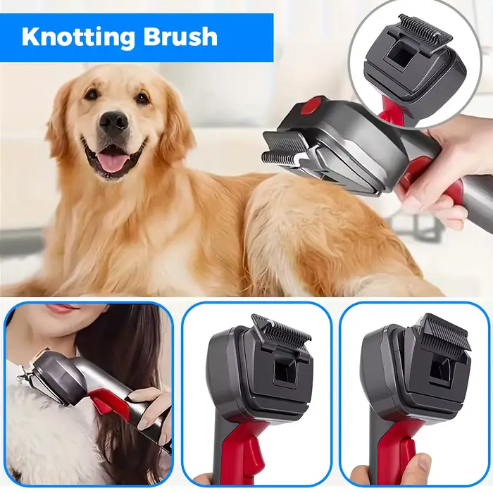 Kit de brosse sous vide 2 en 1 pour poils de chien, pour toilettage et perte, pour Dyson V6 V7 V8 V10 V11 V15, élimine les poils amples, outil d'épilation des poils d'animaux