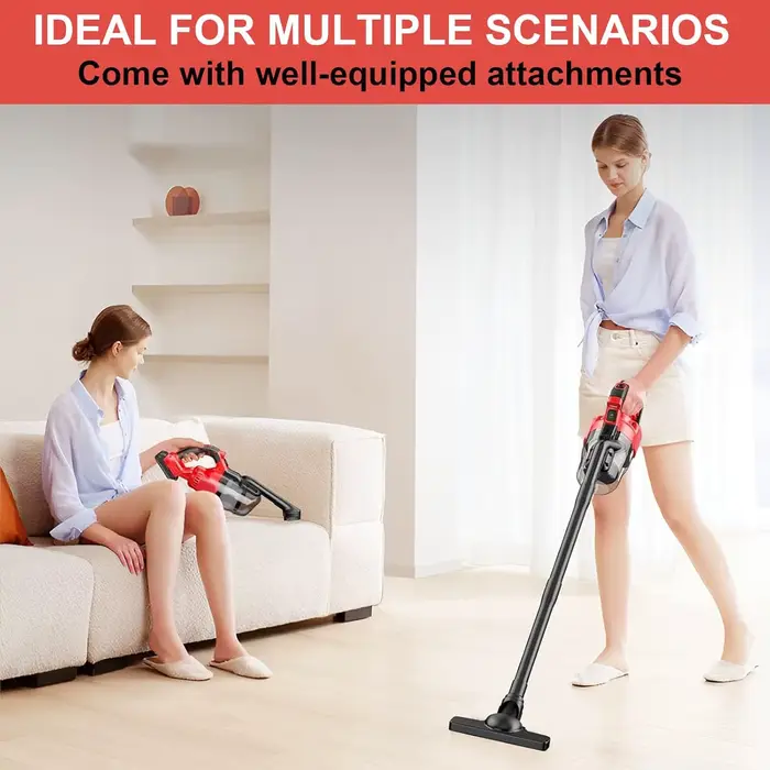 Aspirateur à main sans fil 5 en 1 avec 2 filtres lavables