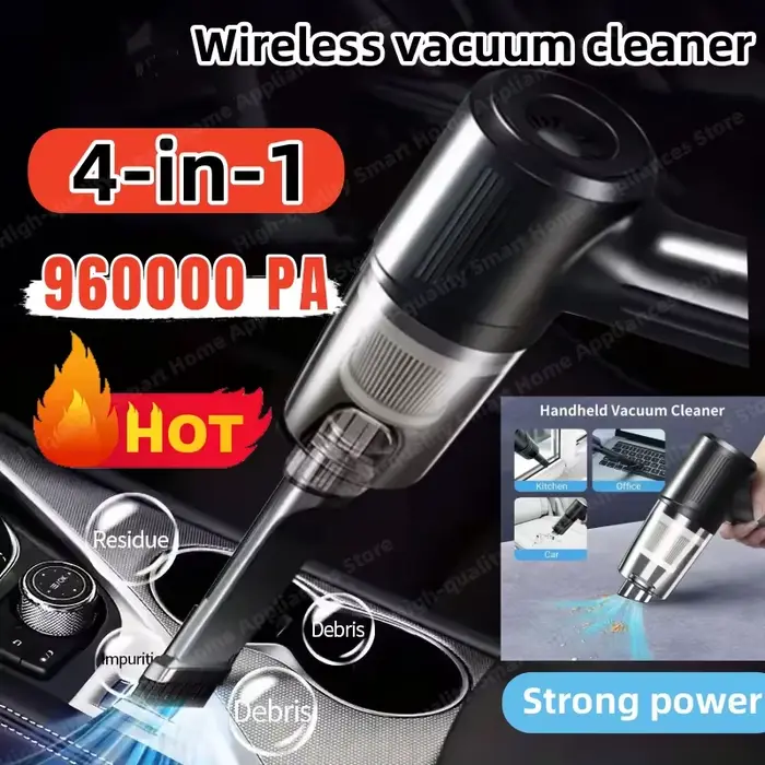 Aspirateur de voiture sans fil Portable multifonctionnel 4 en 1