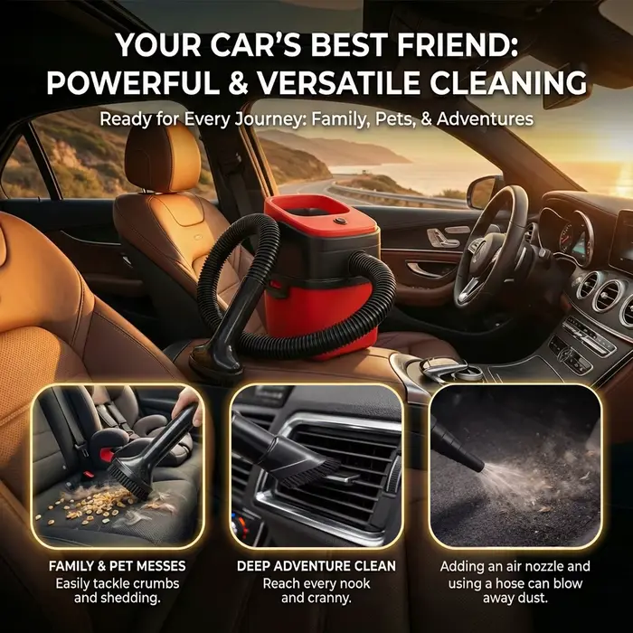 Aspirateur de voiture portatif 3 en 1
