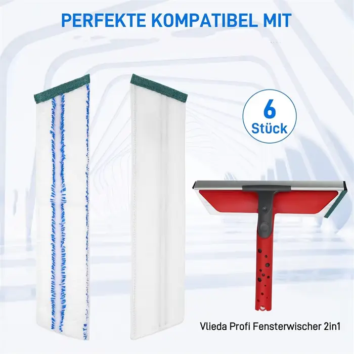 Housses de rechange en Microfibre pour essuie-glace professionnel Vileda