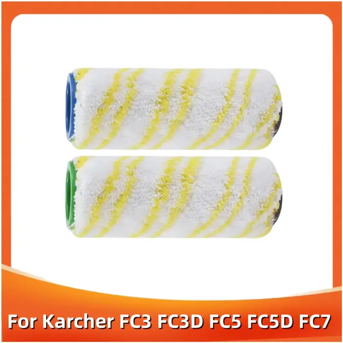 Rouleau de brosse de remplacement pour Karcher FC3 FC3D FC5 FC5D FC7, rouleau de sol en microfibre l