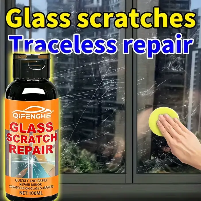 Éliminateur de rayures sur verre sans trace, réparation DIY pour fenêtres, miroirs et toutes surface