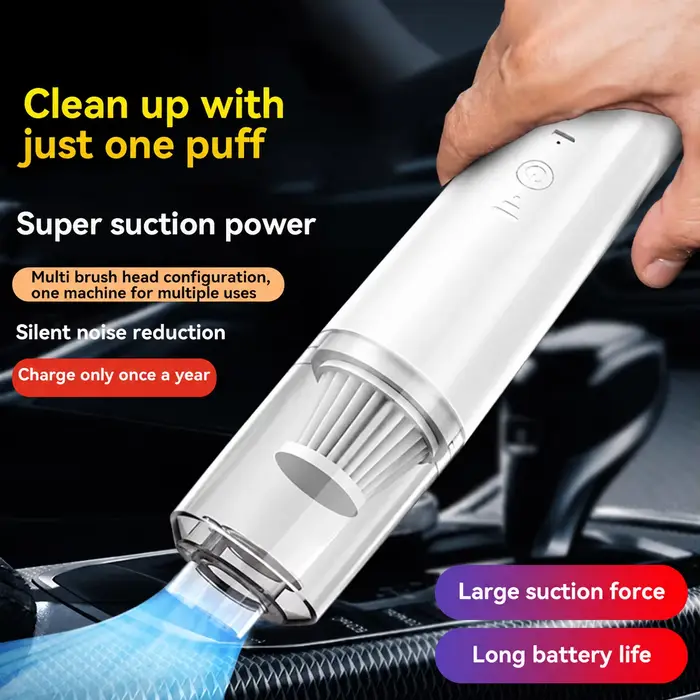 Aspirateur Puissant Rechargeable Portable pour Voiture et Maison 2026