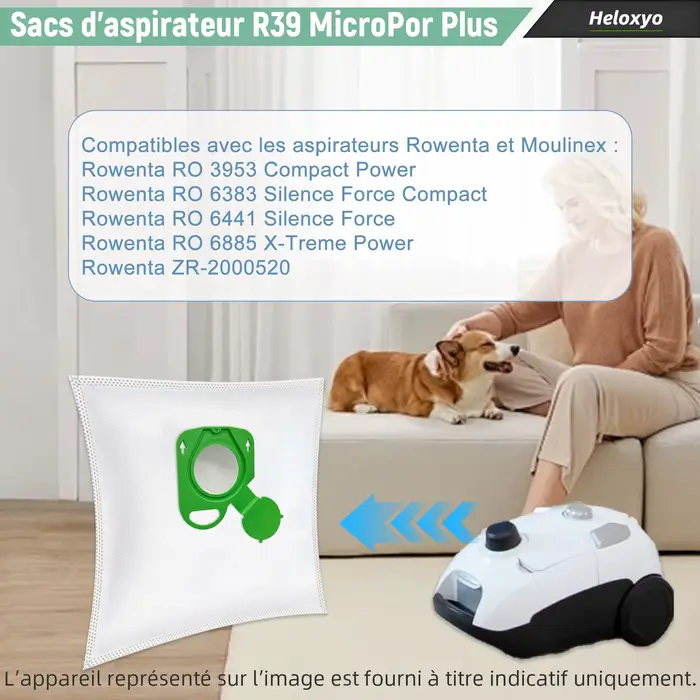 Sacs d'aspirateur pour Rowenta\ Moulinex\Swirl R39