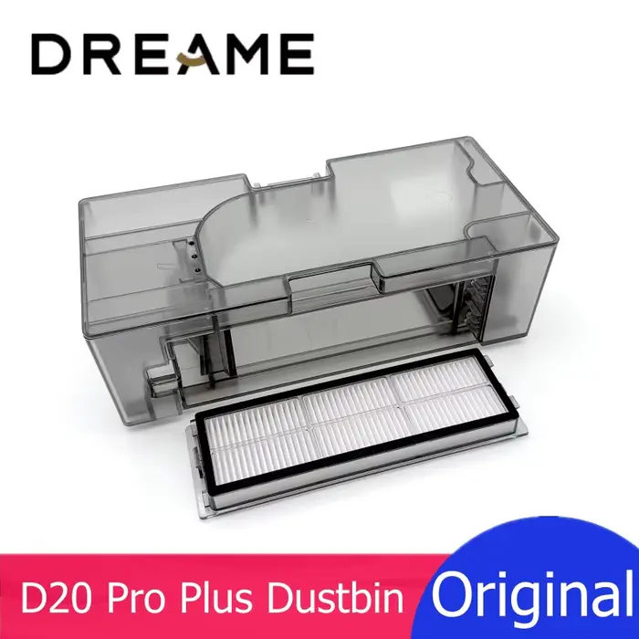 Dreame D20 Pro Plus poubelle boîte à poussière noire originale avec filtre HEPA pièces de rechange accessoires pour aspirateur Robot