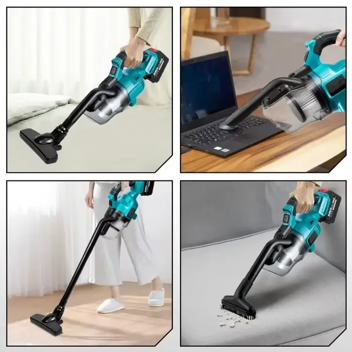 Aspirateur de voiture sans fil portable avec 6 embouts