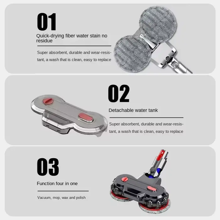 Tête de vadrouille électrique pour aspirateur Dyson V10/V11/V15/V7/V8/G5