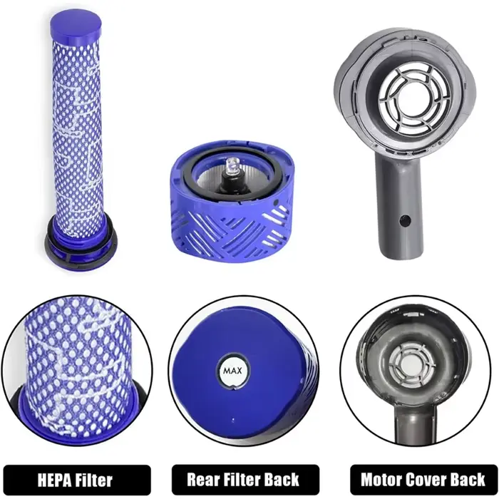 PQWN couvercle arrière de moteur + filtre + ensemble de pré-filtres comme indiqué accessoires d'aspirateur en plastique
