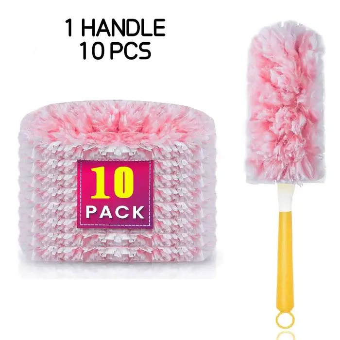 Plumeau à poussière compatible avec la tête de dépoussiérage Swiffer 360, rose