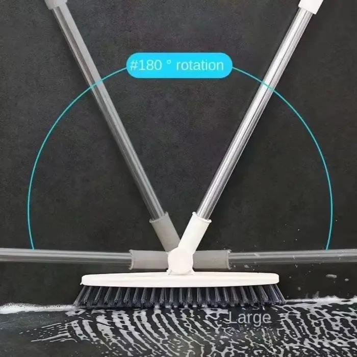 Brosse de nettoyage robuste à long manche et poils durs pour sols