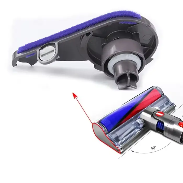 Couvercle latéral de brosse de sol en velours doux, adapté au remplacement de pièces d'aspirateur Dyson V6 V7 V8 V10 V11