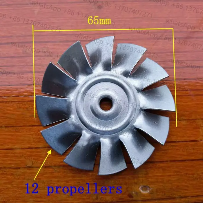 Accessoires pour aspirateur industriel 1200-1500W, diamètre 6 mm, pales de ventilateur centrales de
