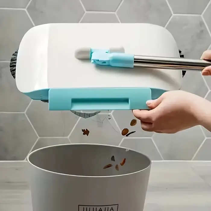 Nouvel aspirateur sans fil 2-en-1 pour balayer et nettoyer, balai manuel de 40 pouces avec 3 serpillères pour le nettoyage domestique