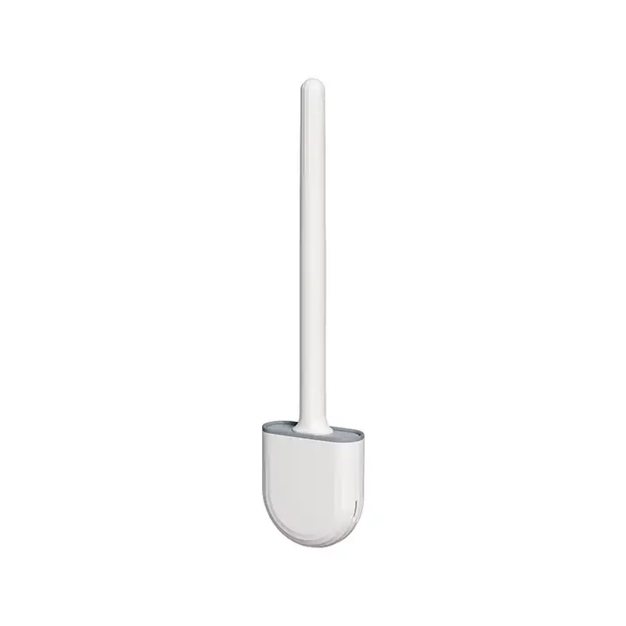 Brosse de toilette anti-fuite d'eau avec base en Silicone, tête plate, brosse à poils souples et fle
