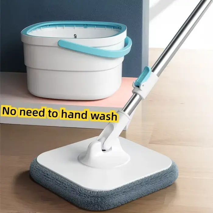 Serpillères avec seau séparant l'eau sale de l'eau propre, rotation à 360 °, sans lavage des mains,