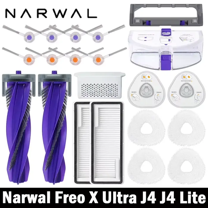 Pièces détachées pour aspirateur robot Narwal Freo X Ultra / J4 / J4 Lite : brosses latérales principales