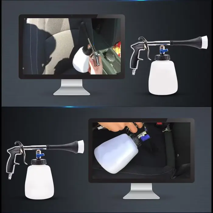 Pistolet de nettoyage pneumatique Tornado pour l'intérieur des voitures