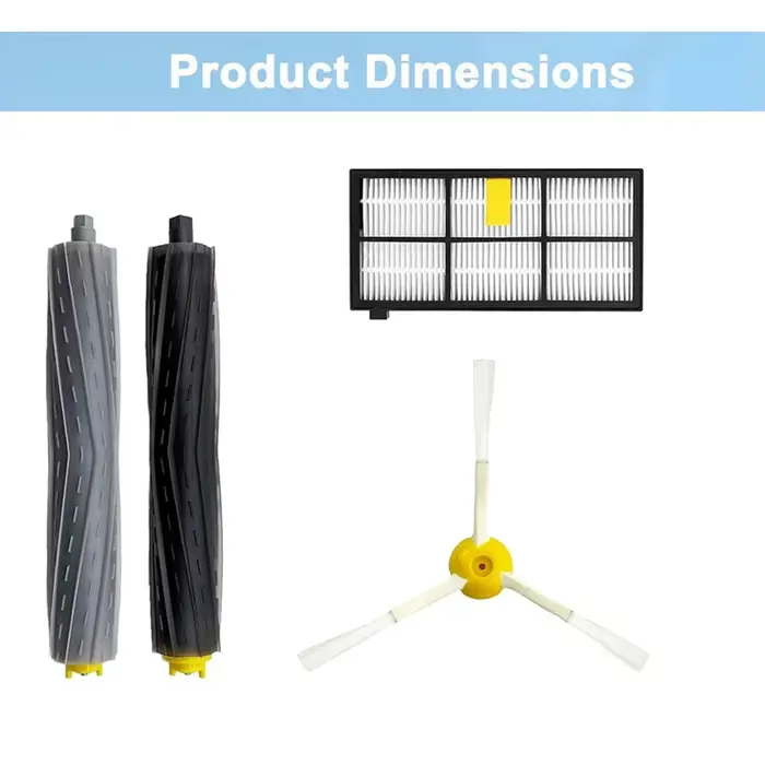 Accessoires de filtres à brosse latérale principale pour aspirateur Robot Irobot Roomba 850 860 861 866 870 880 890 900 960 980 981 985