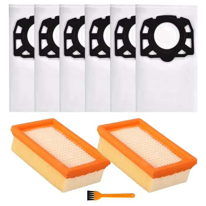 Sacs à poussière et filtres HEPA plats pour aspirateur Karcher WD4 WD5 WD6 MV4 MV5 MV6 WD5P WD6P